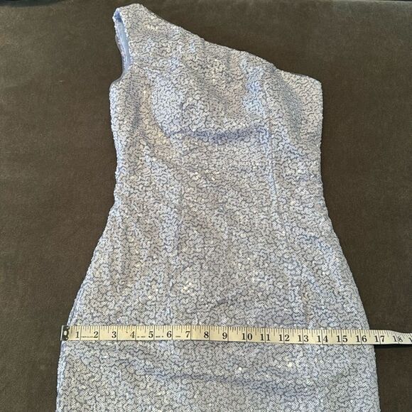 Women’s Lavender Sequined One Shoulder Short Prom Party Homecoming Dress Size 2 - Picture 10 of 13